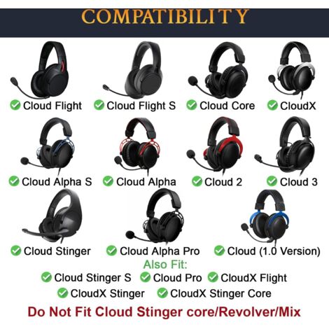 Câble Splitter de Casque 2en1 pour HyperX Cloud Core/II/Mix/Flight