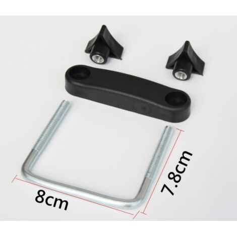 Kit 4 Fixations Coffre De Toit Universel - Supports U Avec Écrous Et Bandes