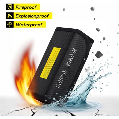 Sac Ignifuge Pour Batterie Ebike – 2 Pièces, Résiste Jusqu’à 2300°C, étanche Et Antidéflagrant, 8 Couches De Protection – Pour Stockage Et Charge