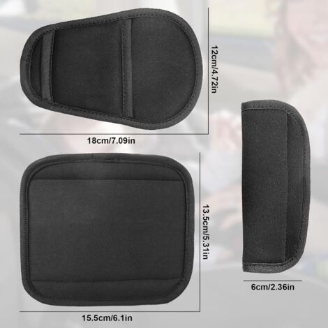Lot De 2 Coussins Pour Ceinture De Sécurité De Voiture - Rouge - Tissu Coton - Pour Ford Mustang (ou Autre)