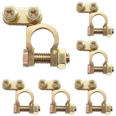 Borne Batterie 12v Connecteur De Borne De Batterie De Voiture, Pinces En Cuivre, Adaptateur De Borne De Cu00e2ble Bornes, Vis U00e0 Clip, 12V, 1 Paire Politiquement Cosse Batterie 12v