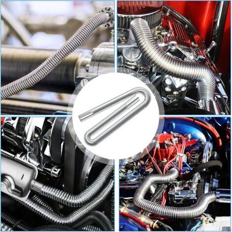 Tuyau D'échappement Flexible Tressé 2,08 Pouces - Tuyau Universel En Acier Inoxydable Pour Voiture | Réduction Bruit Et Vibrations