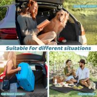 Housse Protection Coffre Voiture Chien 180x105cm - Antidérapante, Imperméable Avec Protection Latérale - Idéal Pour Petits & Moyens Chiens, Noir