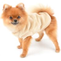 Pull Côtelé Chaud Pour Petit Chien – Chandail En Polaire Pour Chihuahua, Yorkshire, Chiot – Vêtement D'Hiver Avec Ventre Ouvert