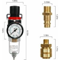 Régulateur D'air Comprimé Avec Réducteur De Pression 1/4" - Unité De Maintenance - Neuf