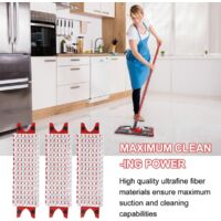 6 Pièces Recharge Microfibre Pour Vileda H2PrO - Kit Lavette Absorbante Serpillière Pour Tous Sols Durs