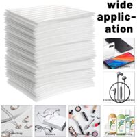 100 PCS Feuilles Mousse Anti-Choc 20x20cm + Étiquettes Fragiles - Papier Bulle Déménagement Vaisselle