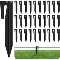 120 Pièces Piquet Fil Robot Tondeuse, Piquets de Fixation pour Câbles Périphériques Robot Tondeuse, Piquets de Terre pour Robot Tondeuse, Piquets de Fixation en Plastique Robuste