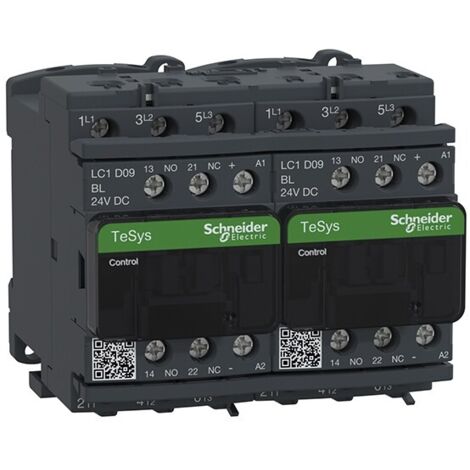 LC2D09BL 24V DC 4kW  SCHNEIDER  CONTACTEUR INVERSEUR   LC2D09   PHOTO (1/4)