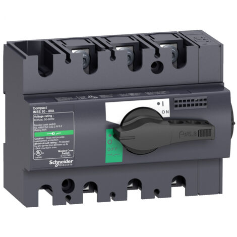 INSE80  3P 80A  R/Y  INTERRUPTEUR  SECTIONNEUR  SCHNEIDER  28998  SWITCH (1/2)