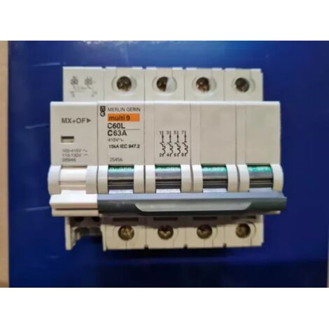 C60L 4P C 63A +MX+OF MERLIN-GERIN ( SCHNEIDER ) 25456 Disjoncteur M-G