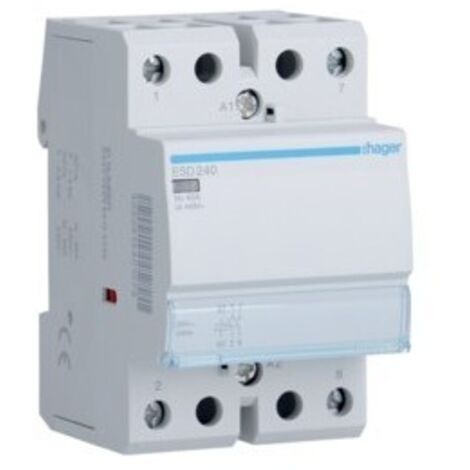 Contacteurs 2NO   40A  24V AC Hager  ESD240 , 240107 , 2S , 2F