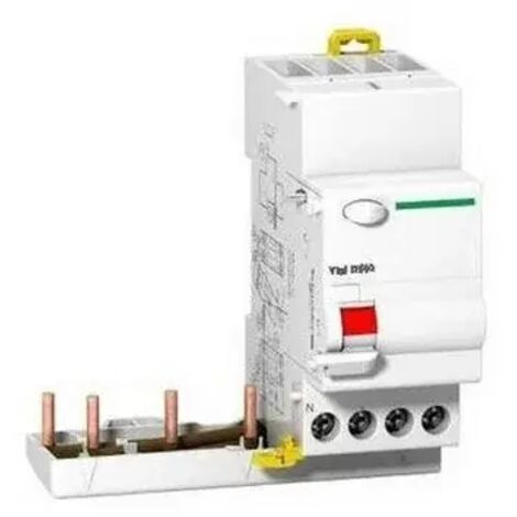 Schneider – Bloc différentiel 3P+N 25A 30mA instantané A9N21470 – Type AC 230-415V – Protection circuits électriques – Installation sur rail DIN