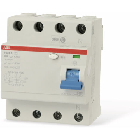Le Sanitaire – Disjoncteur différentiel 4 pôles 40A 30mA Type A – Protection électrique efficace – Pour installations domestiques et professionnelles (1/2)