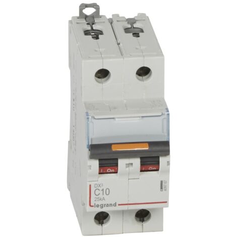DISJONCTEUR DX3 2P 2 POLES C10 10A LEGRAND
