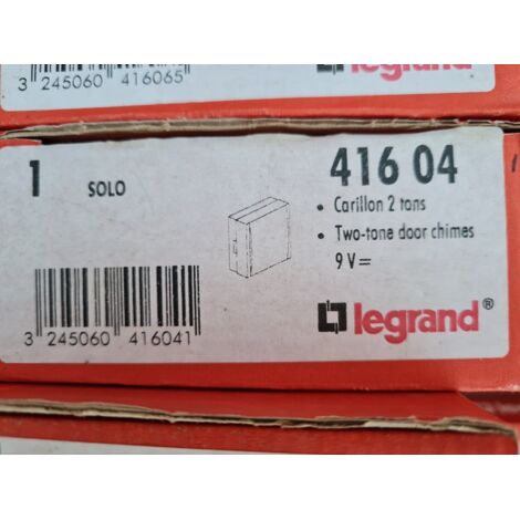 SONNERIE Carillon 2 Ton 9V Int‚àö©rieur LEGRAND, 416 04 , 41604
