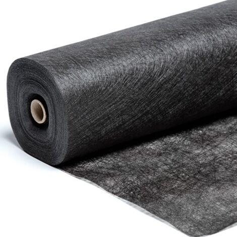 Nappe de paillage non-tissée 68 g/m² noir – 100 % polypropylène – Résistante aux UV – Barrière anti-mauvaises herbes – Dupont
