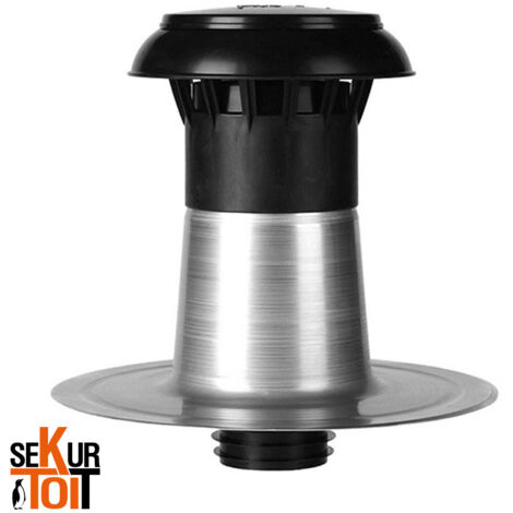 Terminal de ventilation isolé diamètre 160– Alu/PP – Toiture EPDM - SEKURTOIT