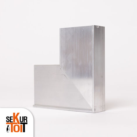 Angle de rive aluminium 32/80 mm – angle sortant – Toiture EPDM – SEKURTOIT (1/3)