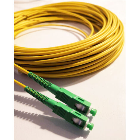 Elfcam Glasfaserkabel 7m SC/APC auf SC/APC Gelb – Singlemode 9/125 µm – Hochleistungs-LWL-Kabel
