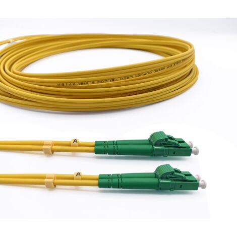 Elfcam LWL-Patchkabel 5m LC/APC auf LC/APC – OS2 Singlemode Duplex 9/125 µm, LSZH, Gelb – Glasfaserkabel für zuverlässige Hochgeschwindigkeitsverbindungen