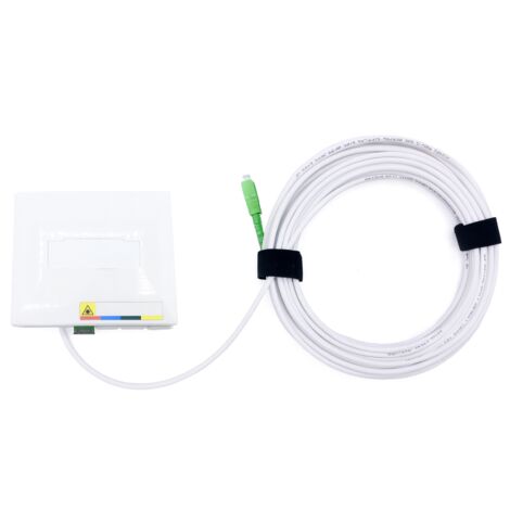 Elfcam - 30 m Verstärktes LWL-Kabel SC/APC auf SC/APC Simplex Monomode (Durchmesser: 4,0 mm), mit PTO ausgestattet, Verlängerung zur Versetzung des Glasfaseranschlusses, ohne jeglichen Geschwindigkeit