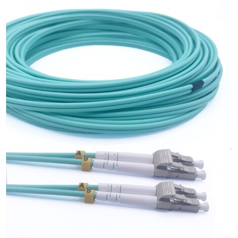 Elfcam Duplex LWL-Patchkabel 10m LC/UPC auf LC/UPC – OM3 50/125 µm, LSZH, 10 Gbps – Hochwertiges Glasfaserkabel für schnelle Verbindungen