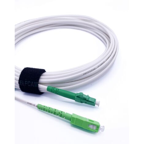 Elfcam – Câble fibre optique SC/APC 0.5m – Monomode 9/125um – Gaine LSZH faible fumée – Connecteurs SC/APC céramique – Pour data centers et réseaux FTTH Elfcam – Câble fibre optique SC/APC 0.5m – Monomode 9/125um – Gaine LSZH faible fumée – Connecteurs SC/APC céramique – Pour data centers et réseaux FTTH