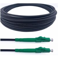 Elfcam Glasfaserkabel 10m LC/APC auf LC/APC – OS2 Singlemode Simplex 9/125 µm, LSZH, mit Stahlmantel, Schwarz – Robustes LWL-Kabel für zuverlässige Datenübertragung