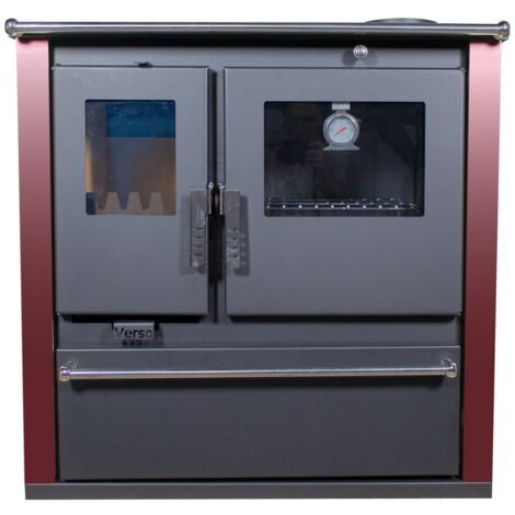 Cucina a Legna Verso CS Plus - 7,7 kW Piastra Superiore in Metallo, Pannelli Laterali Verniciati Bordo e Design Funzionale