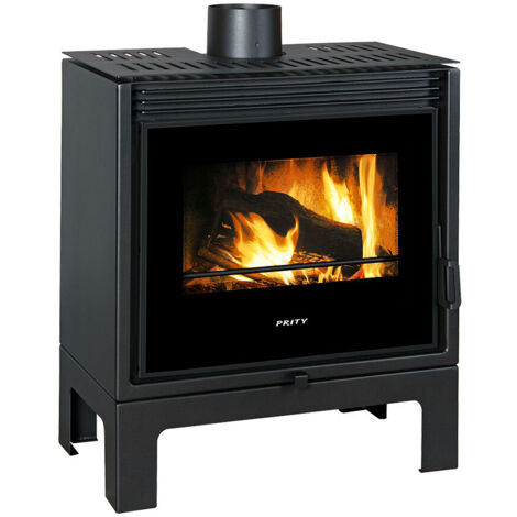 Stufa a legna Prity PM-TV SL – 13 kW, Nero Grafite, Classe A+, Design Moderno (1/5)