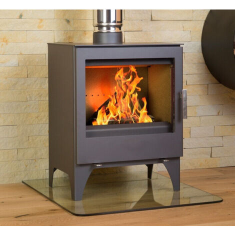Stufa a Legna Modena L V05 – 9,76 kW con Ampia Finestra Panoramica Frontale