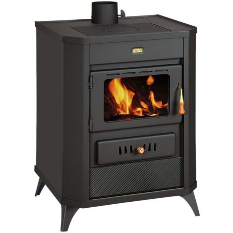 Stufa a legna Prity WD E – 15,9 kW, Nero Grafite, Classe A, Design Robusto