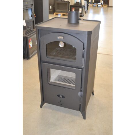 Stufa a legna con forno Prity FGR D – 14,5 kW, Nero Grafite, Classe A+, Forno con Termometro Integrato