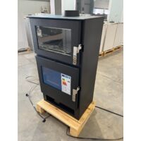 Stufa a Legna Verso F Inox - 9 kW Con Forno Integrato per Cottura Tradizionale
