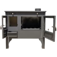 Cucina a Legna Prometey Eco Retro - 7 kW Stile Vintage, Efficienza Ecologica, Piastra in Ghisa e Uscita Fumi a Sinistra