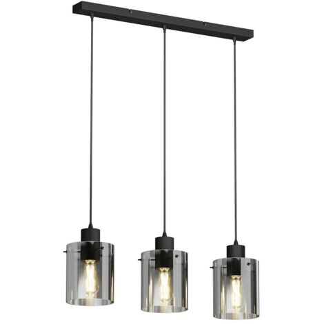 [NEUWERTIG] Lindby Kourtney Hängeleuchte Deckenlampe Pendelleuchte E27 Schwarz Rauchgrau914 B-Ware