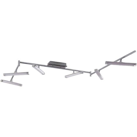 Lindby – LED Deckenleuchte Pilou dimmbar – 6-flammig mit beweglichen Armen – für Küche, Esszimmer, Wohnzimmer – Metall, chrom (1/5)