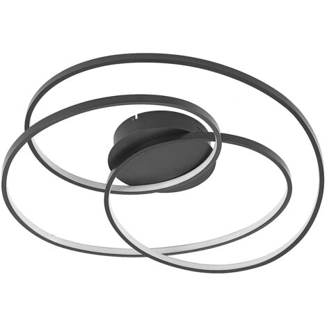 Lindby – LED-Deckenleuchte Kateryna dimmbar 60cm – Mattschwarz – 3-Stufen-Dimmtechnik – Für Wohnzimmer und Esszimmer (1/5)