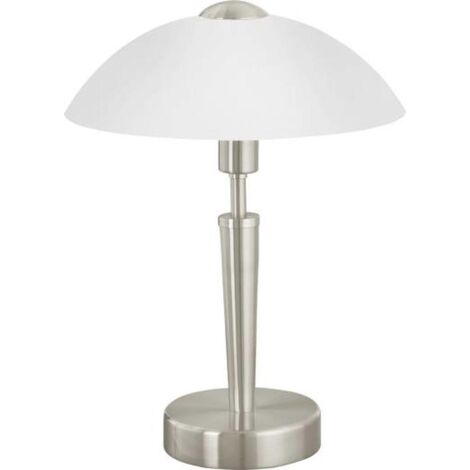 [NEUWERTIG] B-Ware Eglo Tischlampe Energiesparlampe Schreibtischlampe Led E14 Solo 1 Nickel Matt (1/2)
