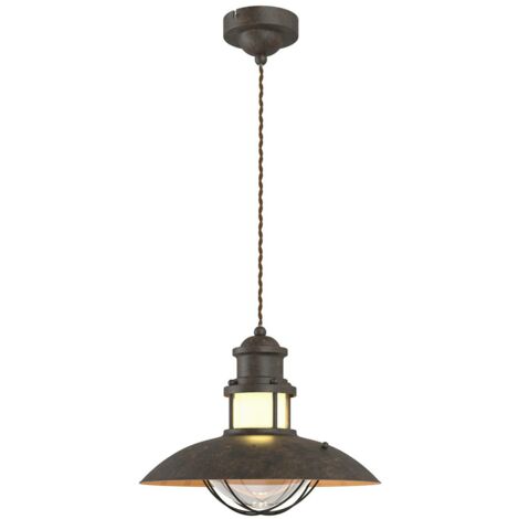 [NEUWERTIG] Lindby Pendelleuchte Esszimmerlampe Küchenlampe Hängeleuchte E27 Braun Rusti907 B-Ware (1/2)