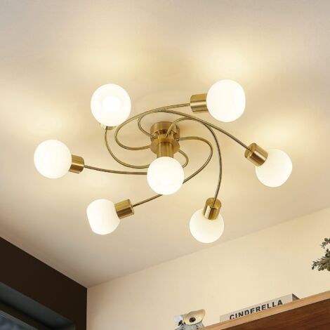 [GEBRAUCHT] Lindby Ciala Deckenlampe Deckenlampe Lampe Leuchte Decke 7 Flammig Messing E14 B-Ware (1/2)