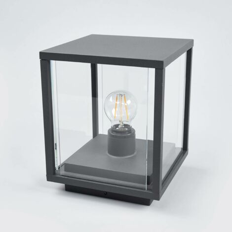 [NEUWERTIG] Lucande Sockellampe Annalea Sockelleuchte Gartenleuchte Lampe E27 Dunkelgrau B-Ware