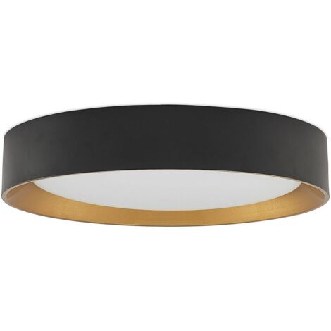 Lindby – LED Deckenleuchte Kambia 55 cm – warmweißes Licht – Aluminium schwarz/gold – für Wohnzimmer und Esszimmer – Leuchtmittel inklusive (1/5)