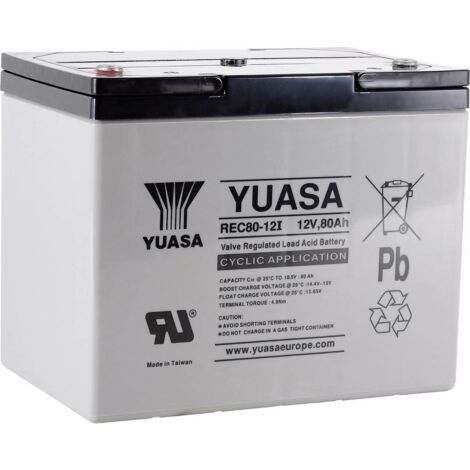 [NEUWERTIG] B-Ware Yuasa Rec80 12 Yuarec8012 Bleiakku 12 V 80 Ah Blei Vlies Modellbau Akkus Batterie (1/2)