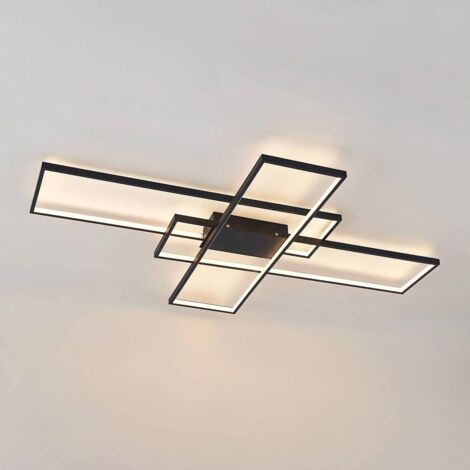 [GEBRAUCHT] B-Ware Lindby Deckenleuchte Zimmerlampe Led Tetson Dimmbar Schwarz Metall Beleuchtung (1/2)