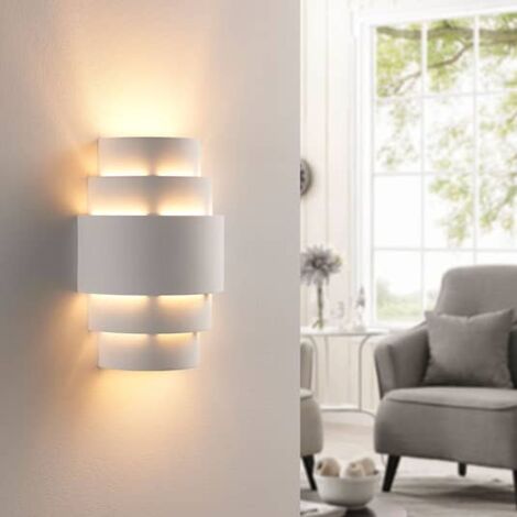 [GEBRAUCHT] Lindby Marit Led Gips Wandleuchte Wandleuchte Lampe Leuchte Stufenförmig Weiß B-Ware (1/2)
