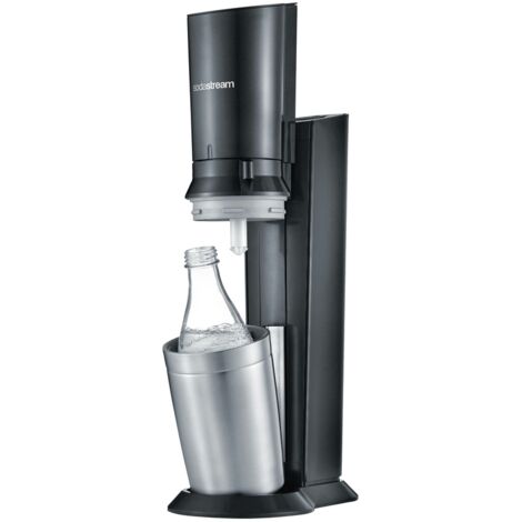 [GEBRAUCHT] Sodastream Wassersprudler Crystal 3.0 Titan Schwarz Edelstahl Glaskaraffe 615621 B-Ware
