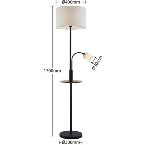 [GEBRAUCHT] Lindby Aovan Stehlampe Stehleuchte Lampe Leuchte Licht Ablage Und Usb Schwarz210 B-Ware (1/2)