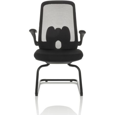 [GEBRAUCHT] Hjh Office Besucherstuhl Freischwinger Stuhl Miko Vb Netz Stoff Schwarz Stuhl526 B-Ware